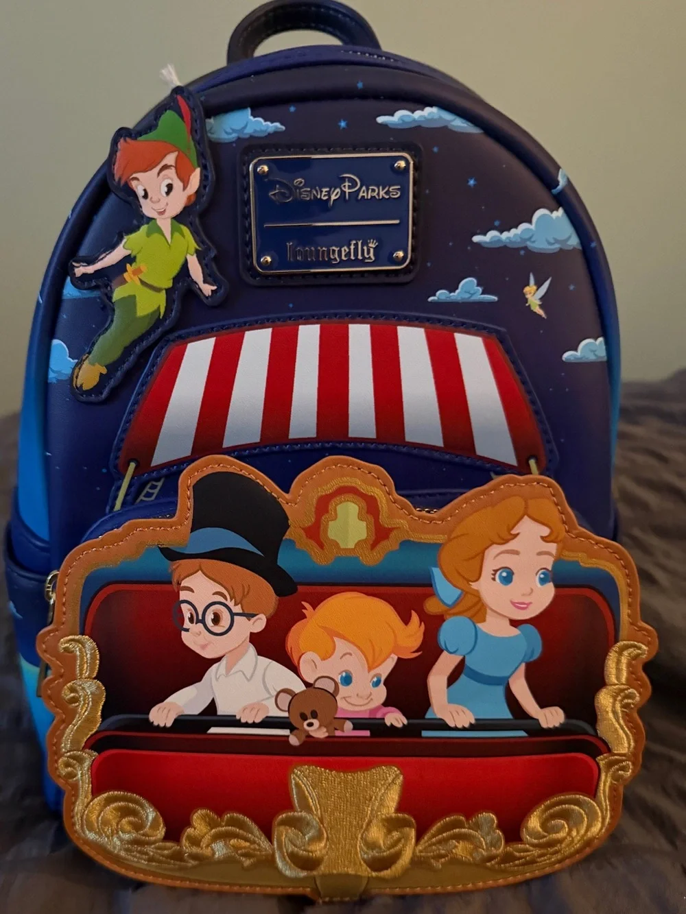 Loungefly Navy & Red Peter Pan Ride Mini Backpack